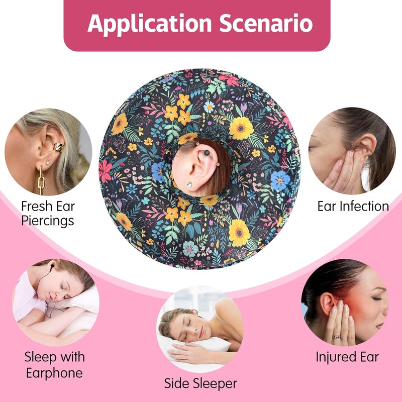 BVOKQUC Ear Piercing Pillow for Side Sleepers Pillows with Holes for Ear Pain,Donut Pillow for Ear Side Sleeping Pillow for Adults CNH Ear Pain Relief Pressure Sores Ear Pillow with Hole in Center - Image 5
